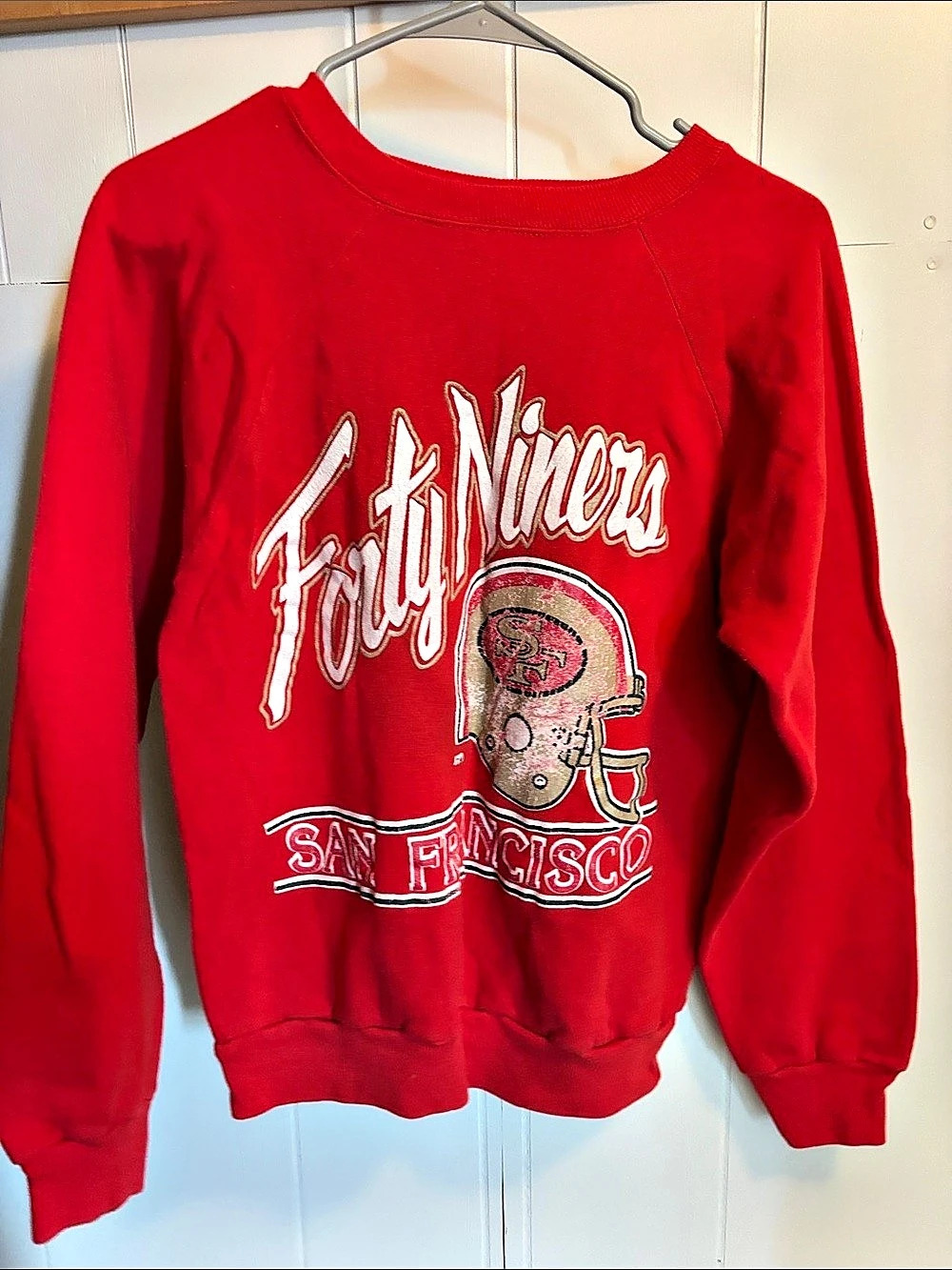 VINTAGE Champion San Francisco Graphic Sweatshirt in Red